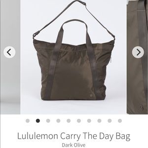 Lululemon ‘Carry The Day’ Tote Bag - Olive Green